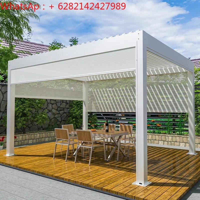 

Pavilion, outdoor courtyard, European style leisure aluminum alloy garden, villa, electric sunlight room, shutter pavilion