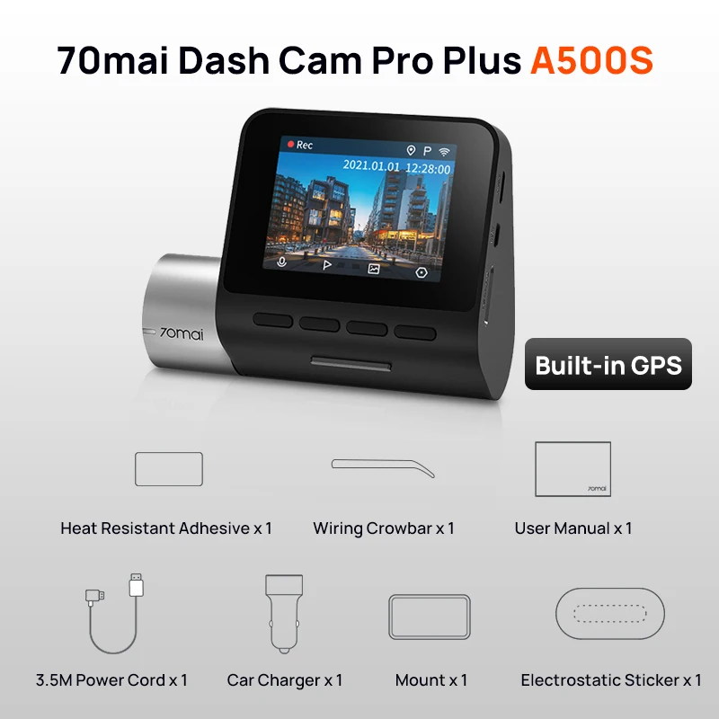 70mai A500S-1 Recorder Car DVR Front Cam A500S-1 1944P Night