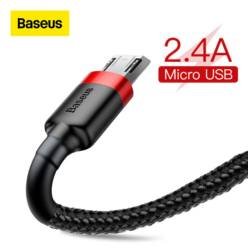 Baseus cabo De Dados Micro Usb 2 4a Carga R pida Cabo De Dados Usb 