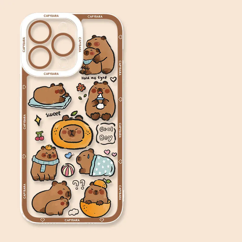 Capybara Cute Clear Phone Case Cover