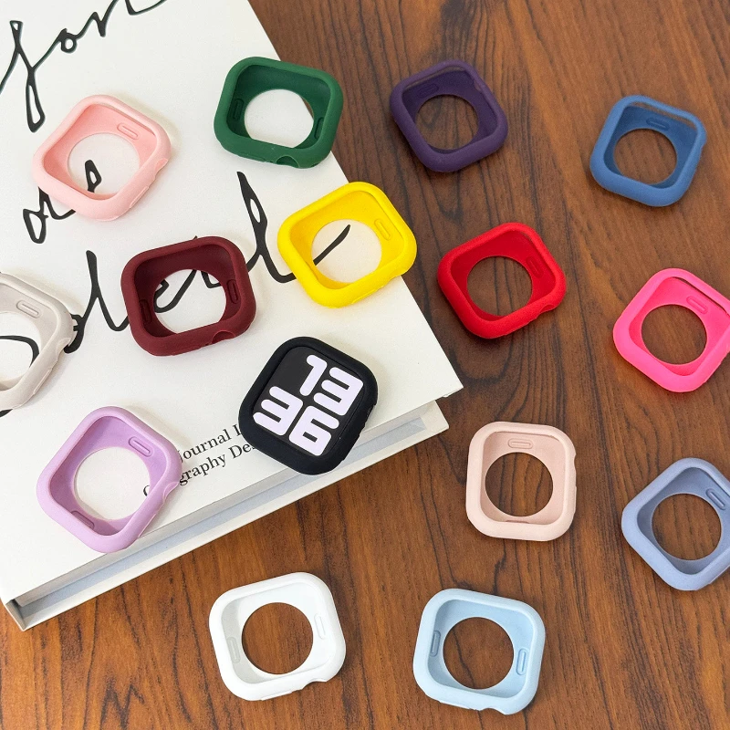 Premium Silicone Protective Bumper Case for Apple Watch Accessories