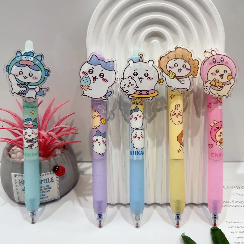 6pcs Chiikawa Pendant Gel Pen Cartoon Cute High-value Pendant Ornaments Press Signature Pen Student Stationery Wholesale 5