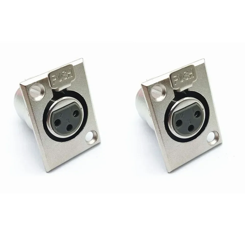 Chassis Panel DMX Male/Female Socket Metal Mount Video Connector XLR 3 Pin Audio