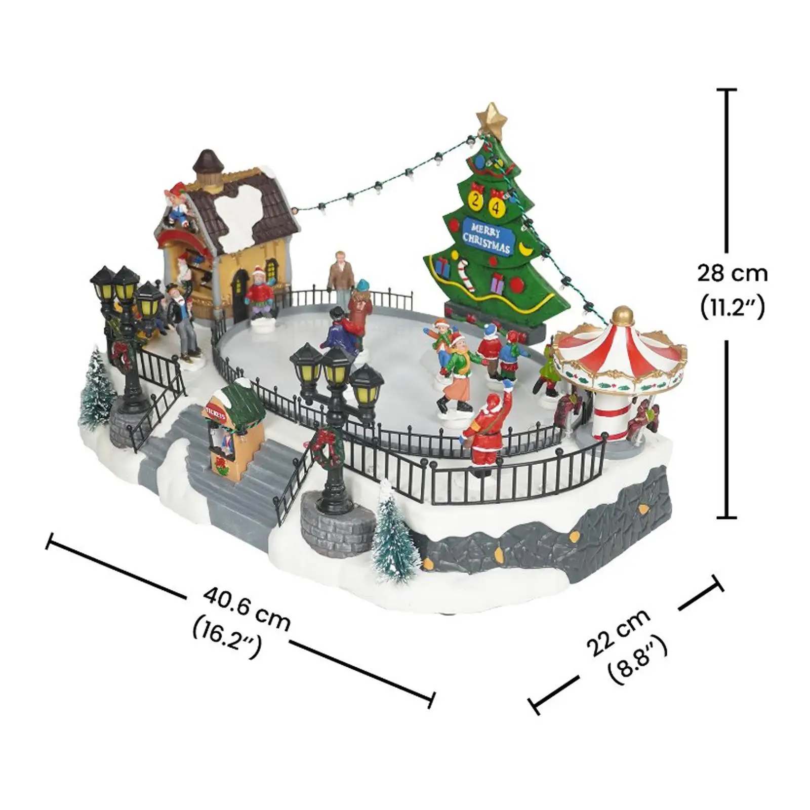 Lighted Christmas Music House Festive Decoration for Home Tabletop Indoor