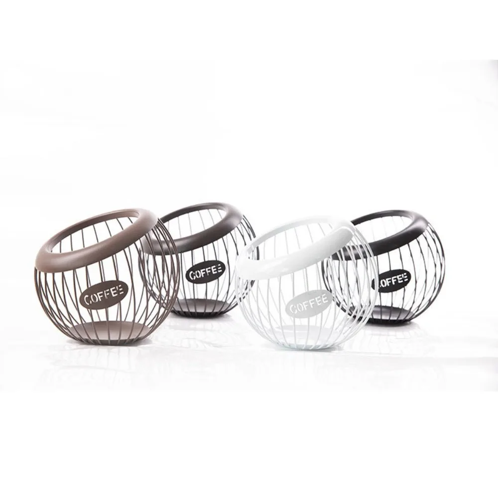 Iron Coffee Pod Holder Large Capacity Multipurpose Espresso Capsule Holder Container Counter Coffee Pod Holder