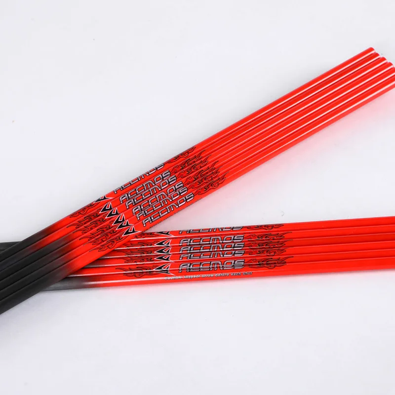 Carbon Arrow Shafts 12/18pcs ACCMOS Arrow Shaft Pure Carbon 32inch Spine 300 340 400 500 600 700 800 ID 6.2/4.2mm for Archery Hunting/Shooting
