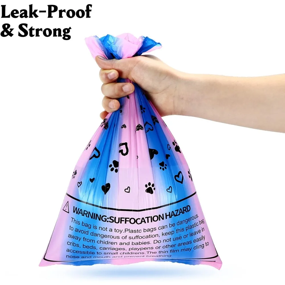 Dog Poop Bags Rolls Leak-Proof with Dispenser – 450 Count