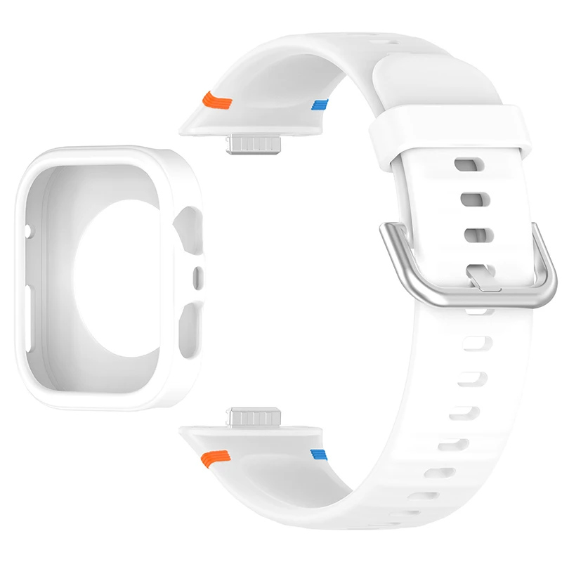 Protective Soft Case with Silicone Sports Strap for Smartwatch Fitness Bands