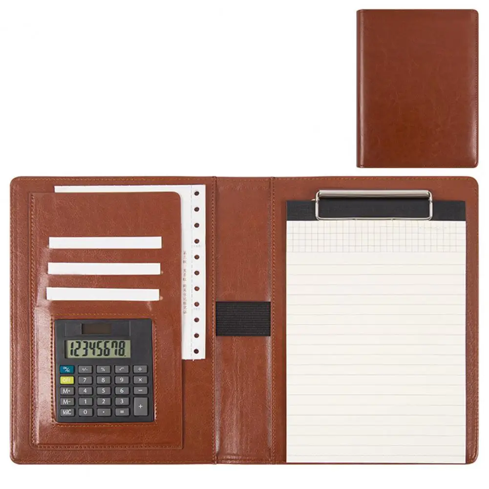 

Useful File Clip Organizer Multi-Pocket Multifunction Portable File Storage Folder with Calculator