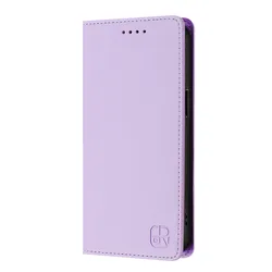 Luxury Leather Anti-Theft Wallet Flip Cover Phone Case with Magnetic Closure for Poco M3 (Light purple)