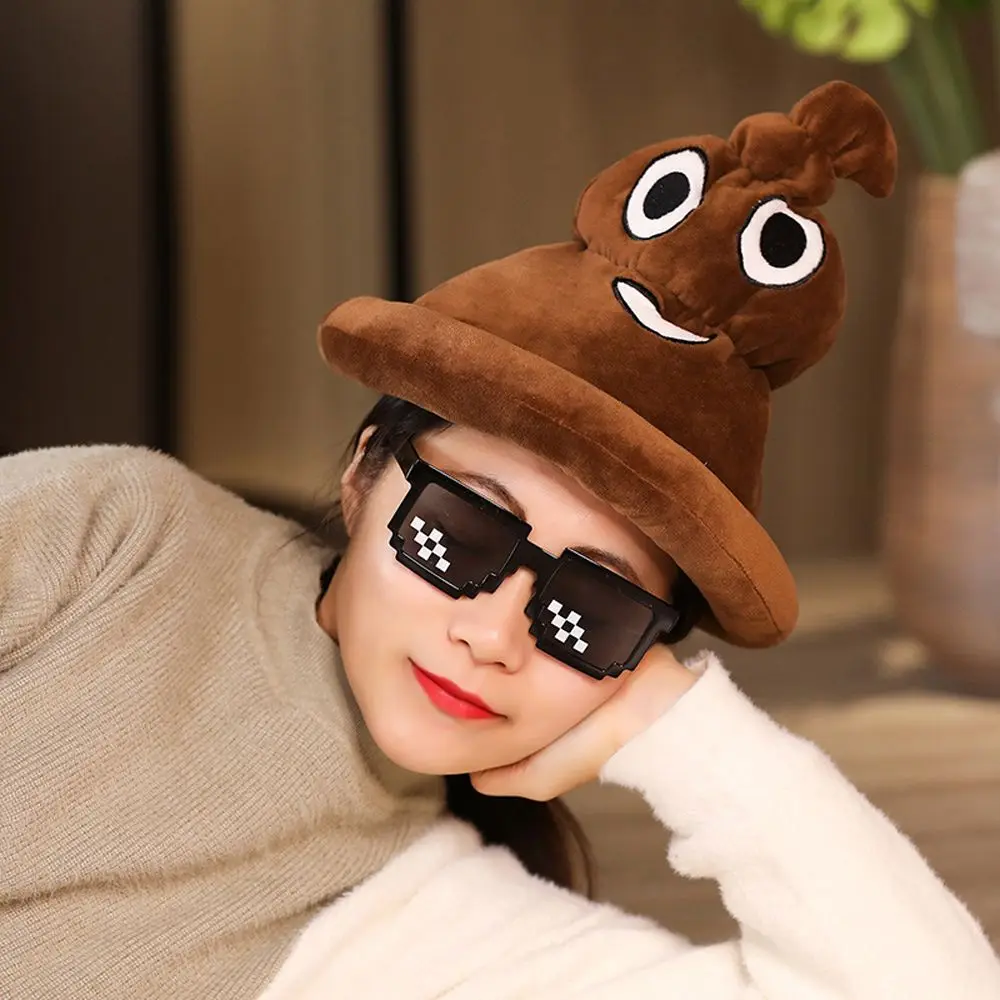 1Pcs Fun Cartoon Doll Soft Toy Plushie Dolls Poop Stuffed Toy Brown Poop Plush Hat Funny Colorful Plush Gift