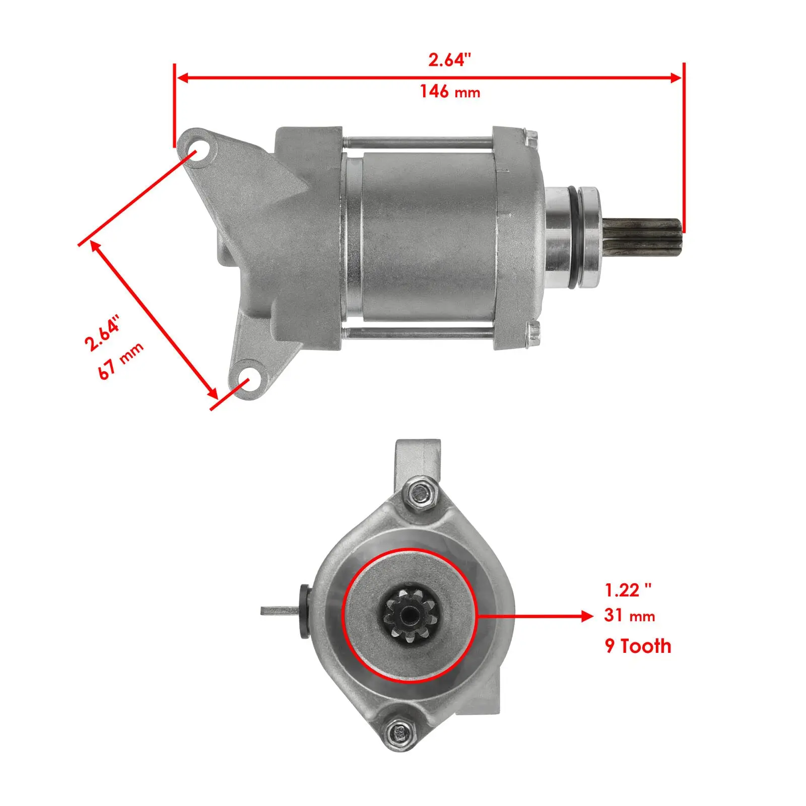 Starter Motor Set for Yamaha Motorcycle Motocross WR450F 2003-2006 5TJ-81890-00-00 5TJ-81890-10-00 5TJ-81890-20-00 Electrical Starter Motor