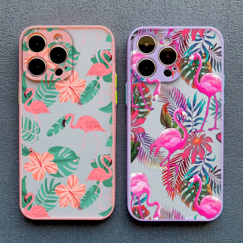 Vibrant Flamingo Shockproof Phone Case - Pink and Red Cover
