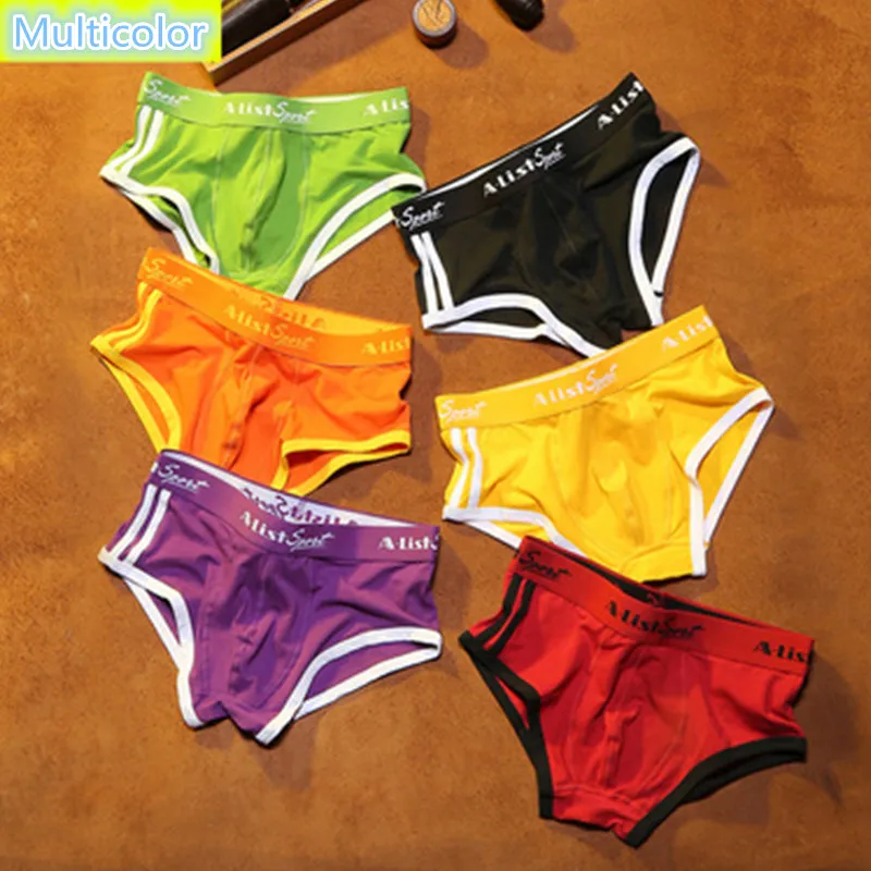 4PackBigSizeBriefsUnderwearMenCottonBoyUndiesCandyColor