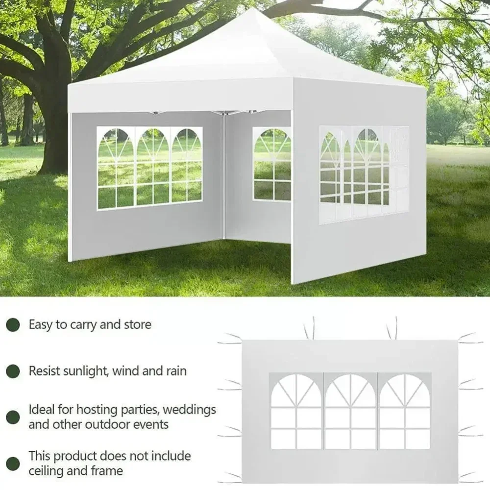 Outdoor Canopy Tent Cloth 2x3m Instant Canopy Tent Sidewalls Transparent Window Design Outdoor Patio Garden
