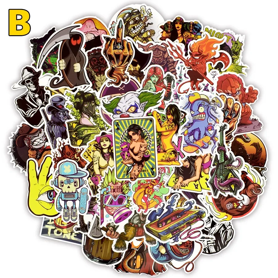 Cool Graffiti Neon Sticker Set, 300 Stück Neon Sticker Set, Graffiti Sticker, Waterproof Vinyl