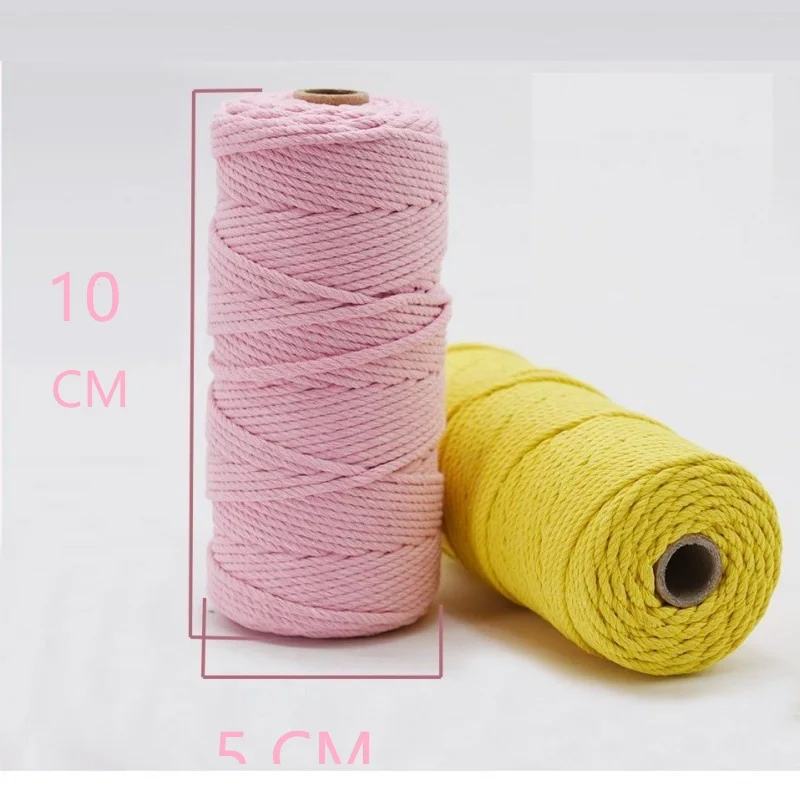 Macrame Cord 2MM 100M Color Ropes Braided Handmade Wall Hanging Bohemia Wedding Party Home Decor CS002