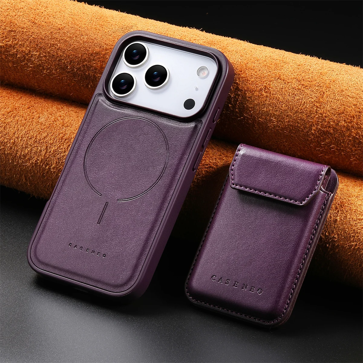 Detachable Magnetic Leather Pocket Phone Case with Wallet Card Slots Holder Cover
