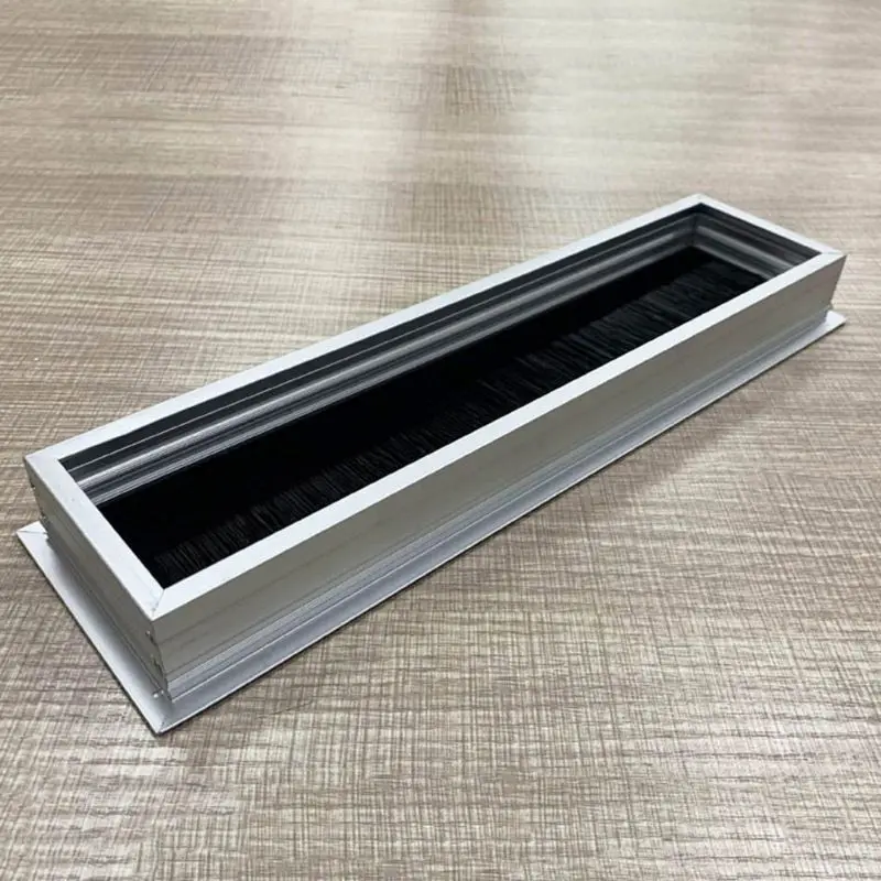 Aluminium Square Rectangle Desk Computer Wire Cable Outlet Insert Hole Cover Table Grommet Hardware