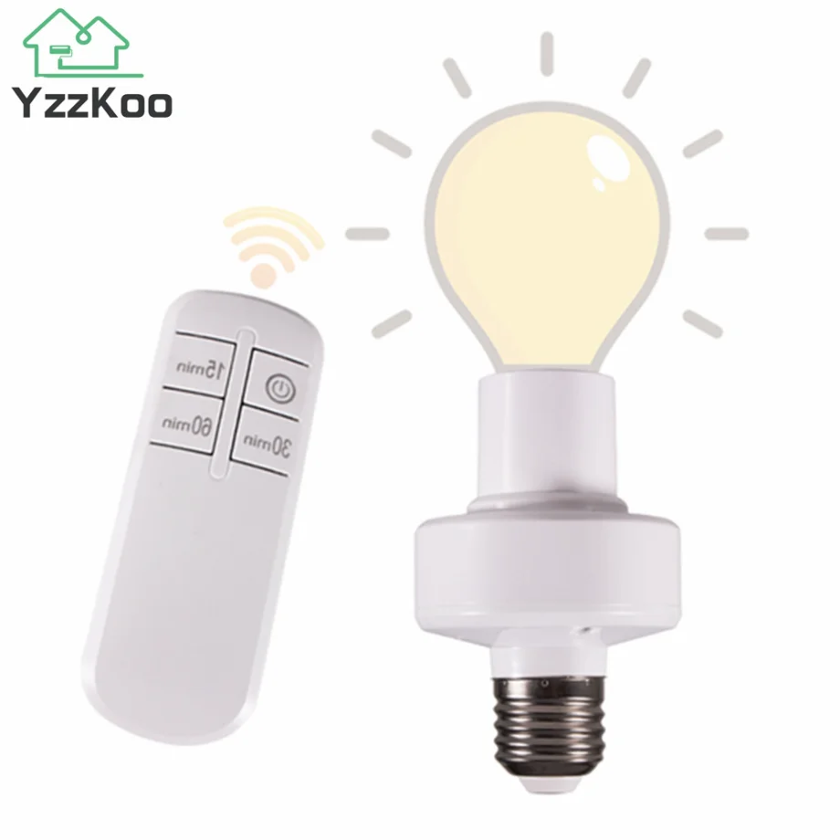 

Wireless Remote Control Smart Timer Switch E27 Lamp Holder 110V 220V House Multi Light Switch Baby Room Bedroom Timer Switch
