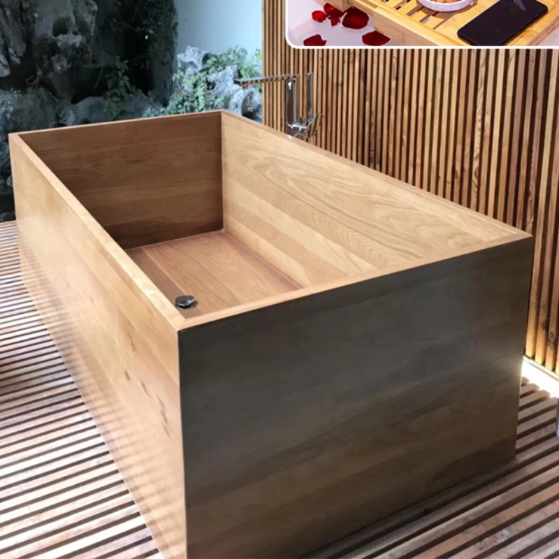 Adult Wooden Bathtub Goods Elderly Portable Shower Ice Bath Tub Shampoo Sink Adults Outdoor Mobile Badewanne Half Body
