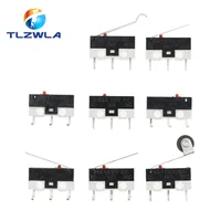 10PCS Micro Limit Switch Momentary Push Button Switch 1A 125V AC Mouse Switch 3Pins Long Handle Roller Lever Arm SPDT 12X6X6MM - Image 2