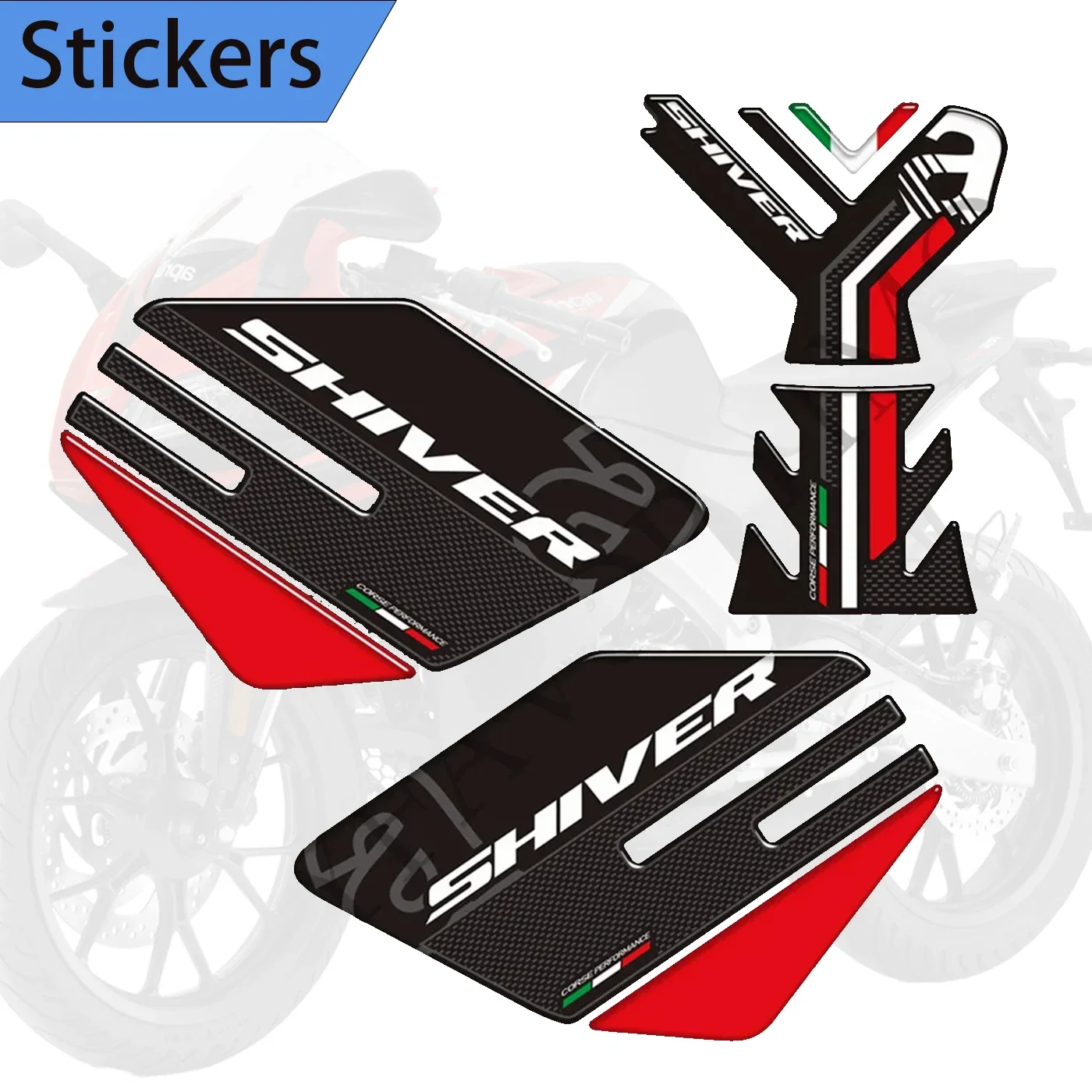 Moto Per Aprilia Sl 750 900 Shiver Tank Pad Grips Gas Fuel Oil Kit Ginocchiere Decalcomanie Protector 2018-2022