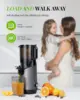 Press Juicer Machines, 5.3" Extra Feed Chute Masticating Juicer Fit Whole Vegetable and Fruit, Self Feeding Slow Pure Juicer Eas 6