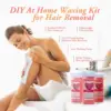 Painless Lavender Roll On Wax kit use for Sensitive Skin Wax Roller Roll On Wax Warmer for Hair Removal at Home Waxing Kit 2