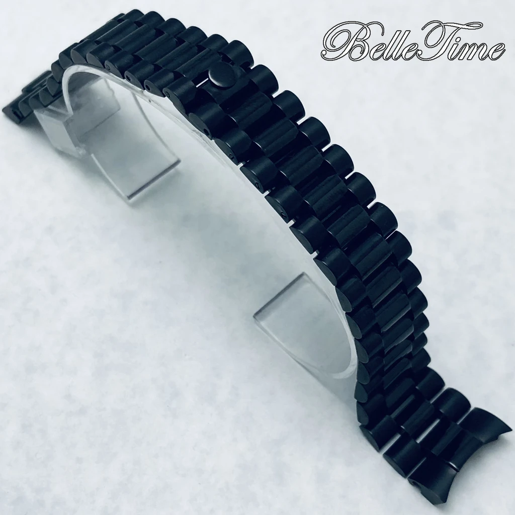 Premium 904L Stainless Steel Brushed & Polished Strap with Glide Lock Clasp, 20mm Width