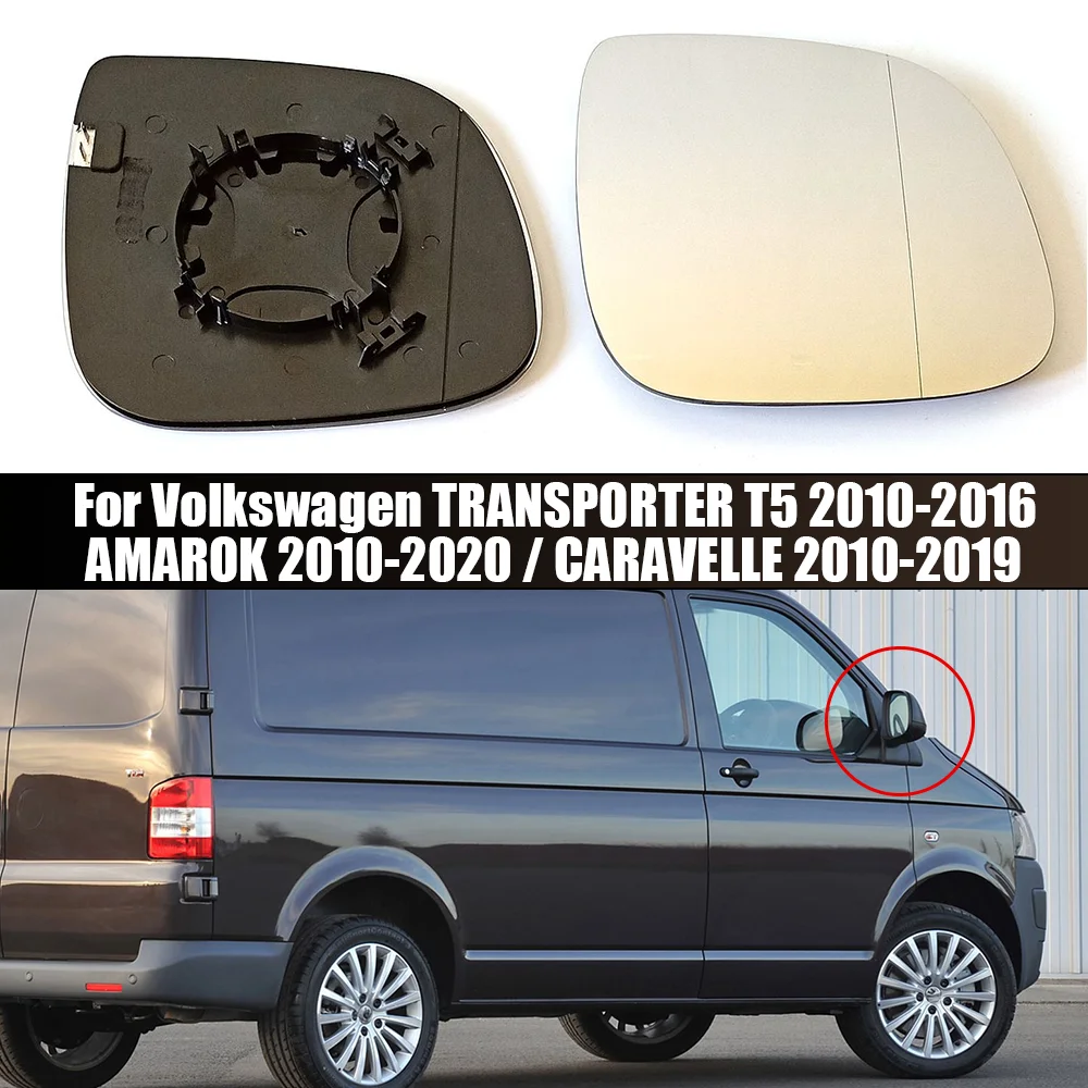 Vetro Specchietto Laterale Riscaldato Ala Auto Per Volkswagen Vw Transporter T5 2010-2016 / Amarok 2010-2020 / Caravelle 2010-2019
