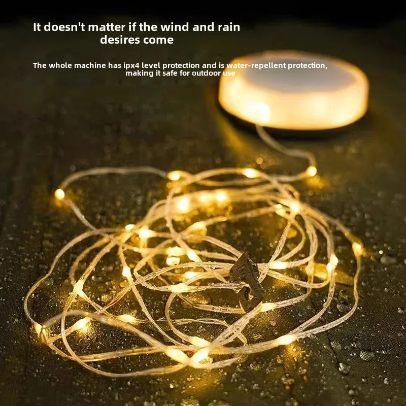 Outdoor Camping Tent Decorative LED String Lights Cross-Border New Model Lighting Atmosphere Lamp for Tented Areas And Campsites