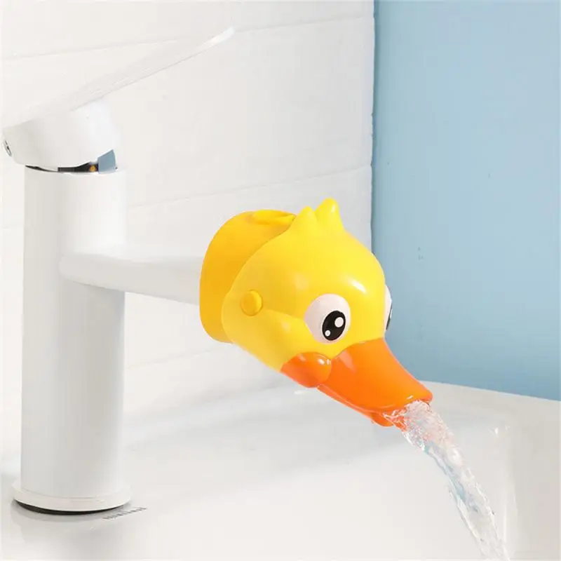 Cartoon Silicone Duck Faucet Extender Baby Children Hand Washing Bathroom Sink Artifact Baby Washing Prevent Water Extension