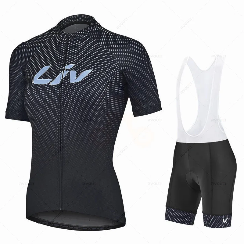 LIV Pro Cycling Jersey Set Woman MTB Bike Clothes Summer Bicycle Clothing