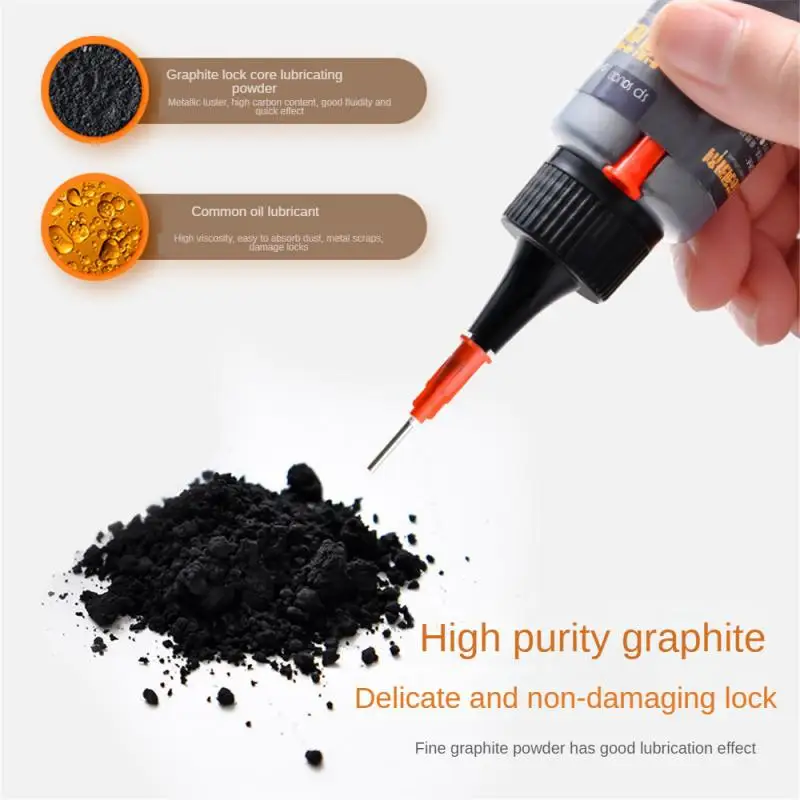 Graphite Powder Lubricant Graphite Lubricant Powdered Graphite Lubricants Door Lock Lubricant Keyhole All Purpose Graphite Powder for Sliding Doors Stuck Locks Stiff
