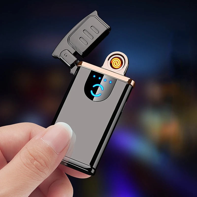 

New Touch Fingerprint Sensing Charging Lighter Metal Windproof Electronic Cigarette Lighter