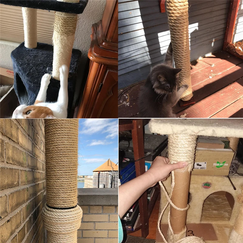 Natural Jute Rope Twine Rolls Hemp 6/8/10mm Twisted Cord String DIY Craft Handmade Decoration Pet Scratching Furniture Protector jute rope