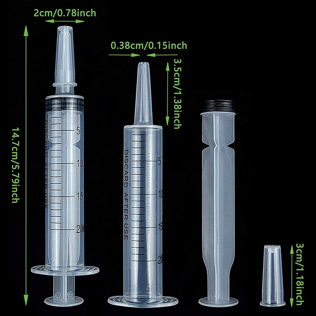 20ml Syringe Glue Filling Feeding Syringe Nutrient Sterile Health Without Needle Watering Refilling for Industrial Hydroponics 6