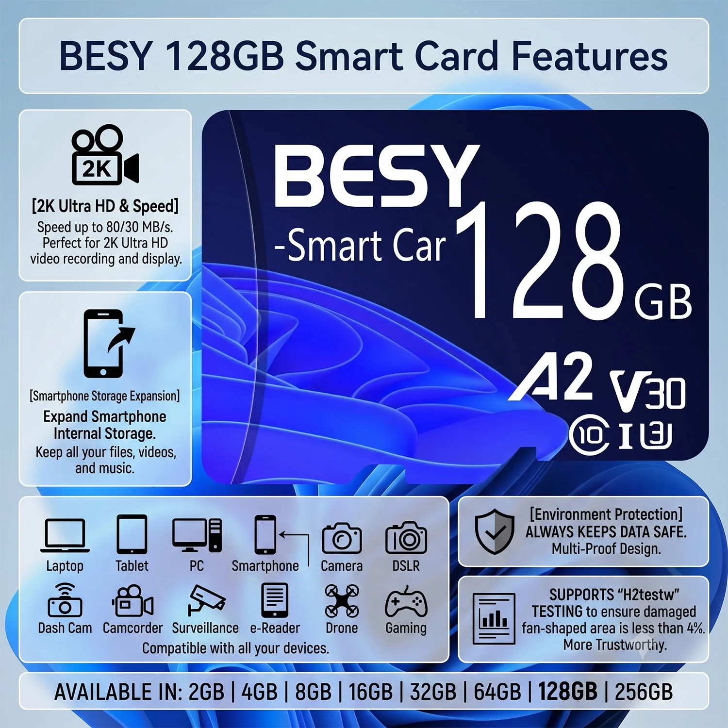 클래스 10 메모리 SD 카드 V30 A2 U3 SD 메모리 카드 256GB 128GB 64GB 32GB 고속 마이크로 TF/SD 카드 휴대폰/노트북용