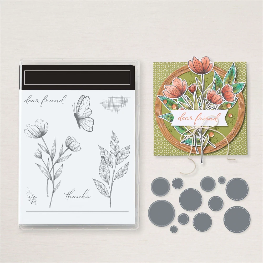 Clear Stamps Metal Cutting Dies Scrapbooking Stencil DIY Crafts Card Album Making Spotlight On Nature Dear Friend