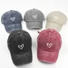Casquette Homme Spring/Summer Hat Female Embroidered Peach Heart Wash Denim Baseball Hat Casual Korean Version Thin Gorras 1