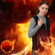 

Women Men Heating Vest Autumn and Winter Cotton Vest USB Infrared Electric Heating Vest Flexible Thermal Winter Warm Jacket