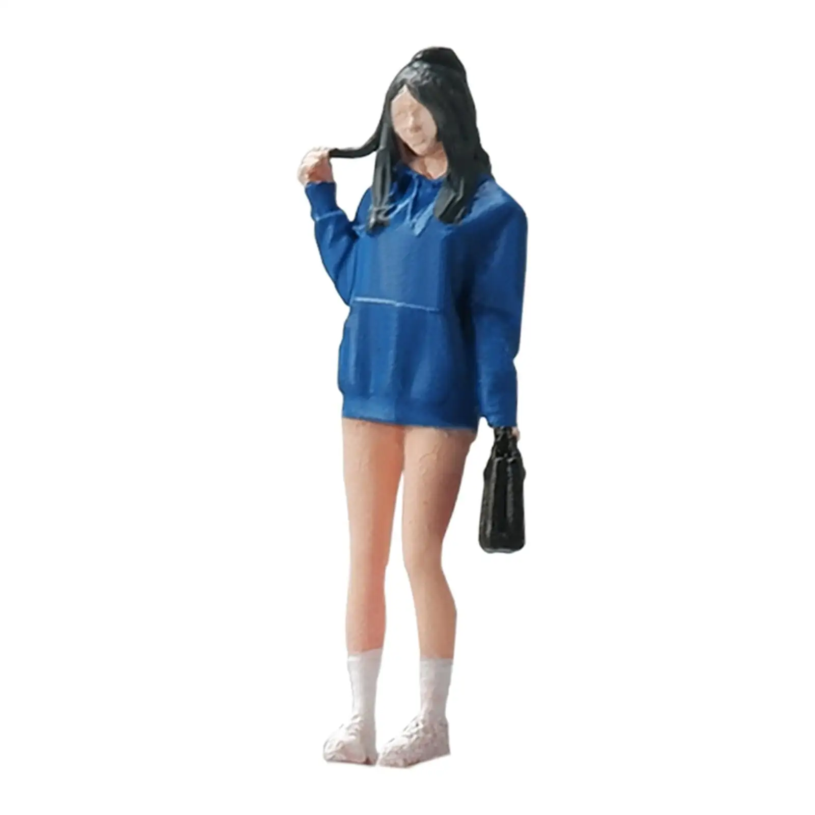 1/64 Scale People Figure Mini Architectural Miniature Diorama Girl Figure