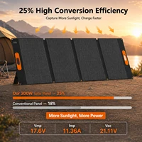 Panneau solaire pliable de 200W, portable, imperméable, monocristallin, chargeur solaire pour générateur solaire, camping-car, alimentation hors réseau en extérieur. 3