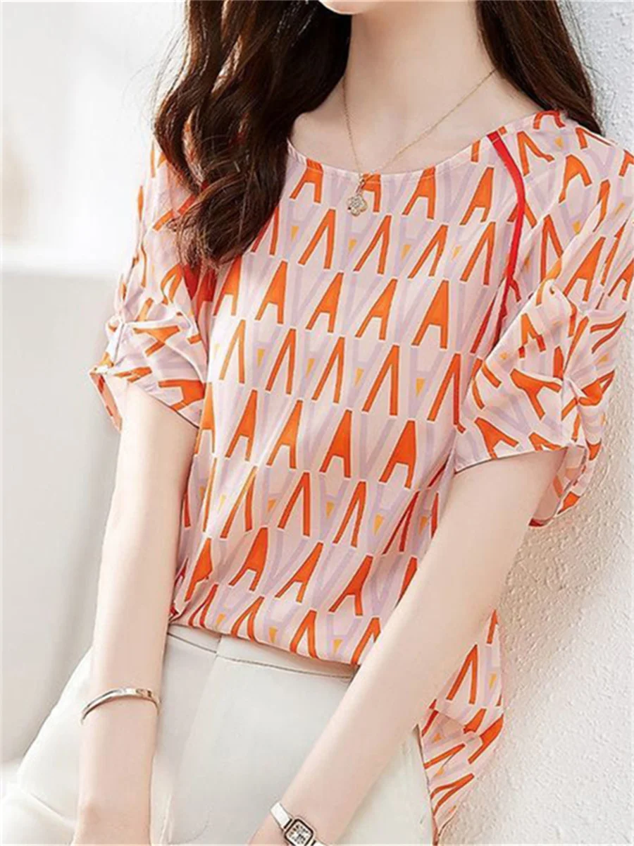 

Женская летняя стильная Тонкая блузка с рукавом-фонариком и воротником «Питер Пэн», блузы с цветочным принтом, топы DF4391