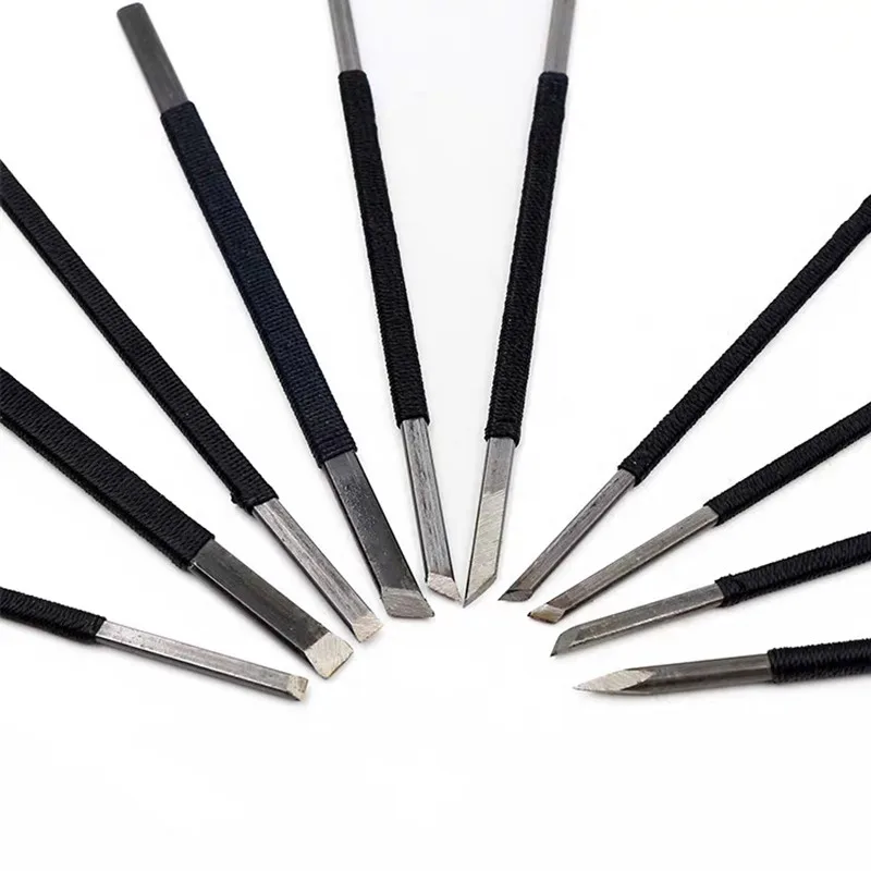 Wood Carving Blades, Cutting Knife, Wood Carving Knives, Carving Tool 10pcs/set Wood Handle Carving Chisel Cutter Knife Woodworking Engraving Kit