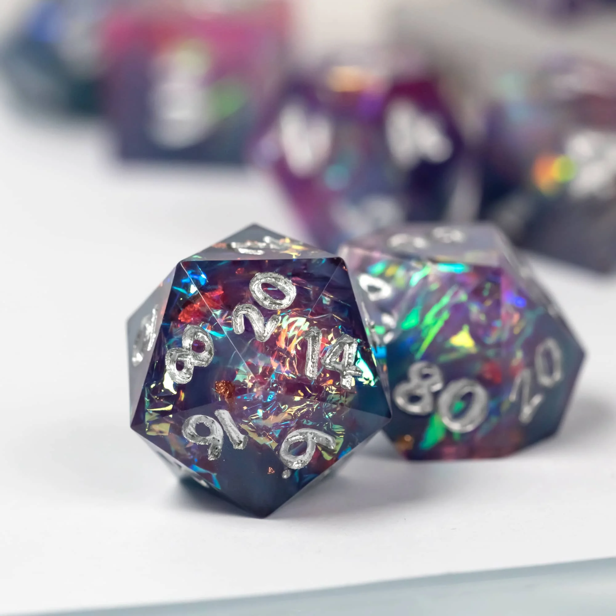 

CRITALLIC Sharp Edges New 7Pcs DND Dice,Polyhedral D&D Dice Set for Dungeons and Dragons Role Playing Game Pathfinder