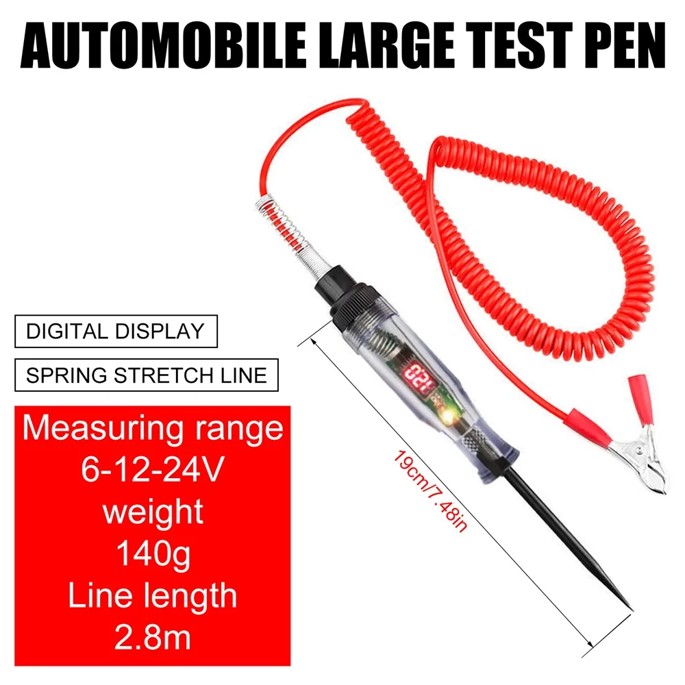 36V Car Truck Voltage Circuit Tester Automobile Diagnostic Tools car battery tester Voltmeter Bulb Auto Repair Voltage Indicator 5