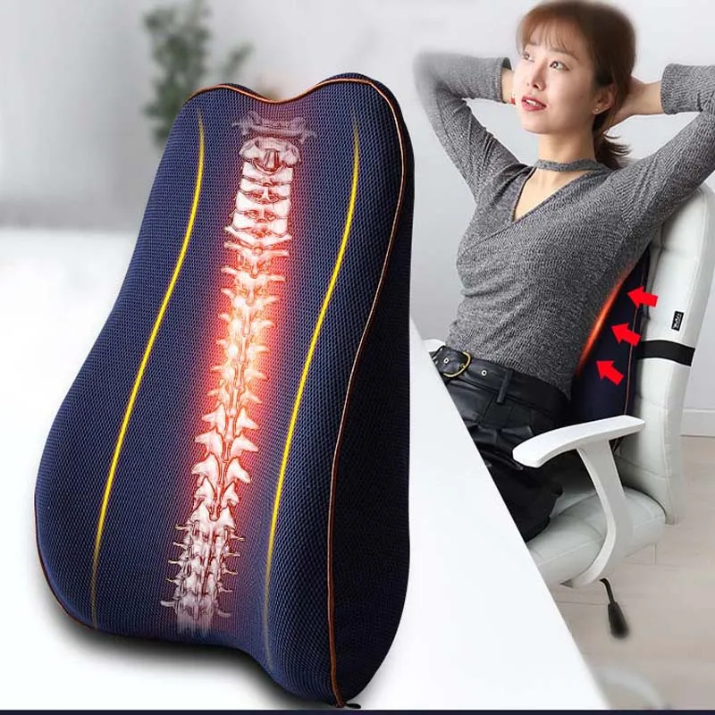 Solid Color Soft Comfortable Pillows Car Lumbar Support Pillow for Office  Chair Lower Back Pain - AliExpress