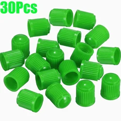 Durable Airtight Seal Tire Valve Dust Caps with O - Ring (Green - 30Pcs)